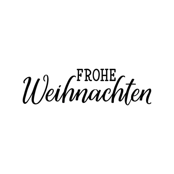 Deutscher text: frohe weihnachten. Schriftzug. Banner. Kalligraphie-Vektorillustration. frohe Weihnachten. — Stockvektor