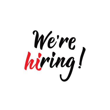 Bizimle çalışmak ister misiniz. Yazı. El vektör çizim çekilmiş. el ilanı, afiş, t-shirt ve posterler Modern hat için öğe