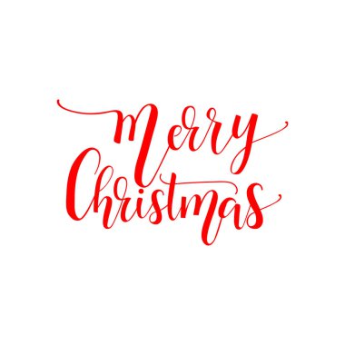 Mutlu Noeller. Kırmızı Xmas tatil komut dosyası yazı tasarımı. El vektör çizim çekilmiş. el ilanı, afiş, t-shirt ve posterler için öğe kış tatil tasarım. Modern hat