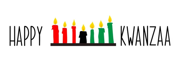 Kwanzaa 인사말 카드입니다 일러스트입니다 레터링 — 스톡 벡터