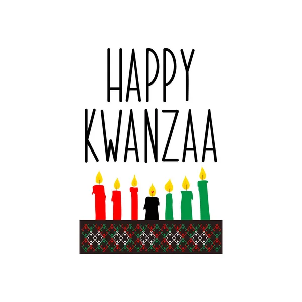 Kwanzaa 인사말 카드입니다 일러스트입니다 레터링 — 스톡 벡터