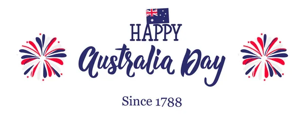 Πανό Για Τον Εορτασμό Ημέρα Αυστραλία Από 1788 Εικονογράφηση Διανυσματικά — Διανυσματικό Αρχείο