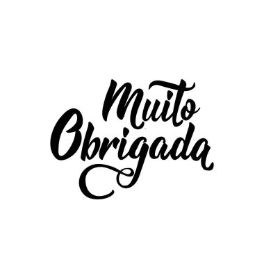 Teşekkür yazı kartı. Portekizce - çeviri çok teşekkür ederim. Muito obrigado. Mükemmel tasarımı için tebrik kartları, afiş, T-shirt, afiş, yazdırma davetiyeler.