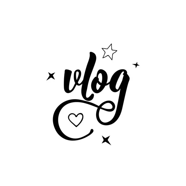 Vlog Des Lettres Calligraphie Moderne Illustration Vectorielle Conception Pour Les — Image vectorielle