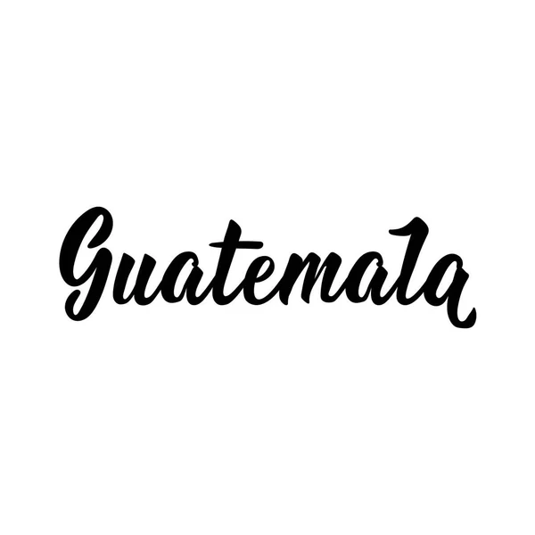 Guatemala. Des lettres. Illustration à l'encre. Calligraphie moderne au pinceau . — Image vectorielle