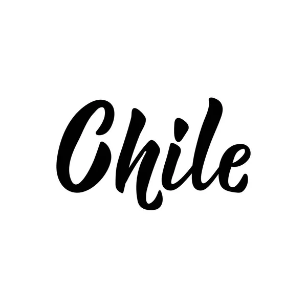 チリ。レタリング。インクイラスト。現代の筆書道. — ストックベクタ