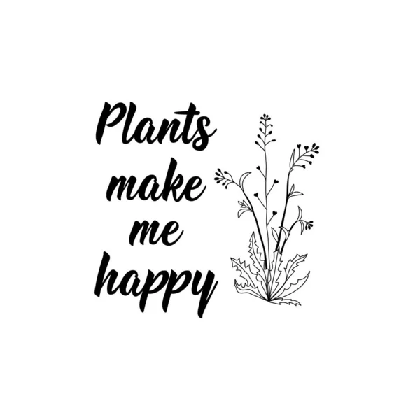 Növények Boldoggá Tesznek Levél Használható Ujjlenyomat Tasakokhoz Pólókhoz Plakátokhoz Kártyákhoz — Stock Vector