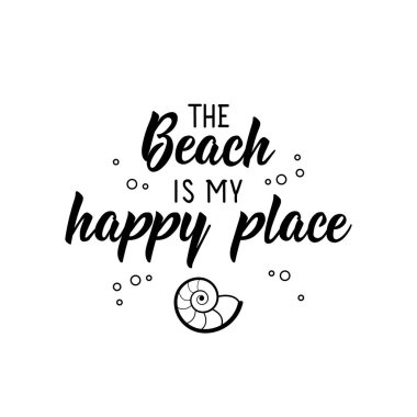 Kumsal benim mutlu olduğum yerdir. Mektup. Parmak izi torbaları, tişörtler, posterler, kartlar için kullanılabilir. Kaligrafi vektörü. Mürekkep illüstrasyonu