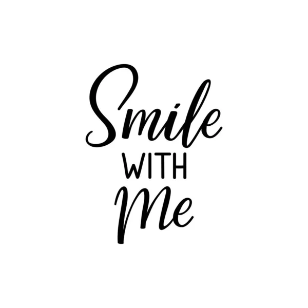 Sonríe Conmigo Letras Puede Ser Utilizado Para Impresiones Bolsas Camisetas — Vector de stock