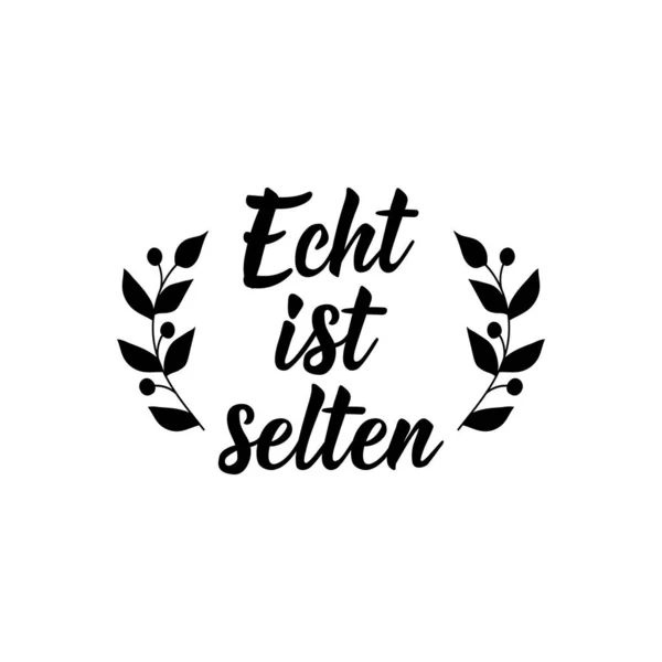 ドイツ語のテキスト 実際はまれです 手紙だ ベクトルイラスト チラシのバナーやポスターの要素 モダン書道 — ストックベクタ