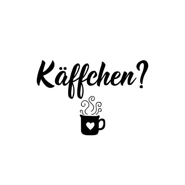 Deutscher Text Kaffee Buchstaben Vektorillustration Element Für Flyer Banner Und — Stockvektor