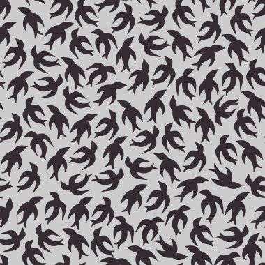 Kuşlarla hoş, pürüzsüz bir desen. Paket kağıdı, tebrik kartı, duvar kağıdı için mükemmel. Vektör illüstrasyonu