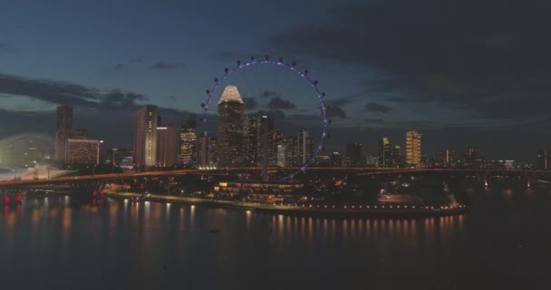 Vue de nuit de Singapour — Video