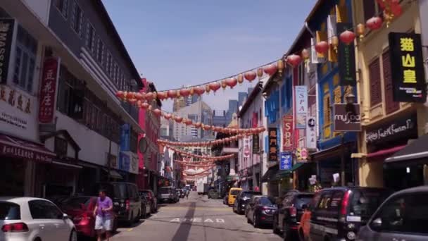 Китайский квартал Сингапура — стоковое видео