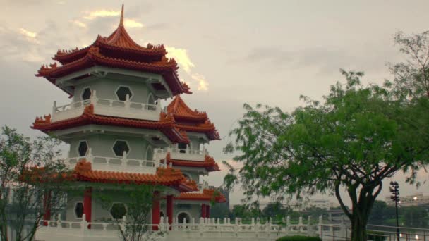 Cina torre Singapore — Video Stock