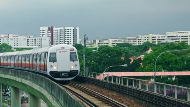 Comboio do metro de Singapura — Vídeo de Stock