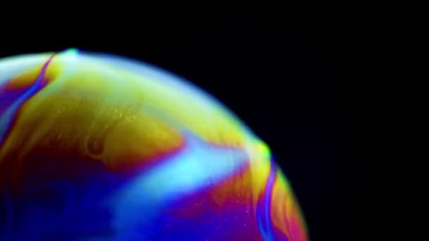 Abstract Flow Color Chemical Reaction Air Bubble Imagine Weather Earth — Stock Video