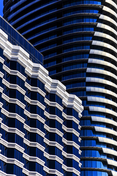 Color azul y blanco abstracto de la construcción . — Foto de Stock