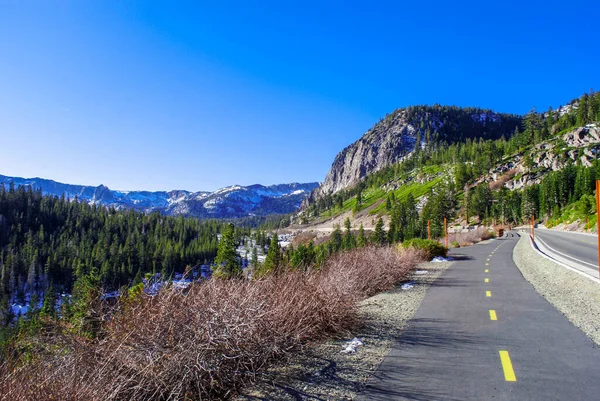 amazing american national park Mammoth mountain hiking trail. Lava dome complex produces hazardous volcanic carbon dioxide gases. geology. ski resort no snow