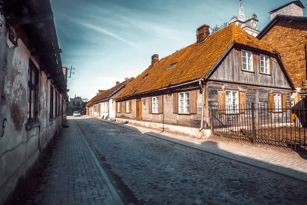 güzel eski Letonca şehir Kuldiga