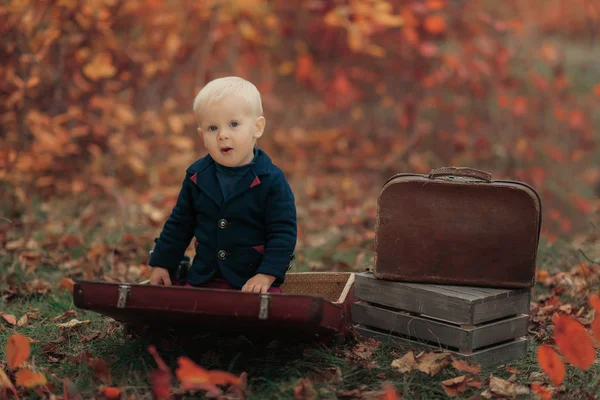 Utazás a kisfiú — Stock Fotó