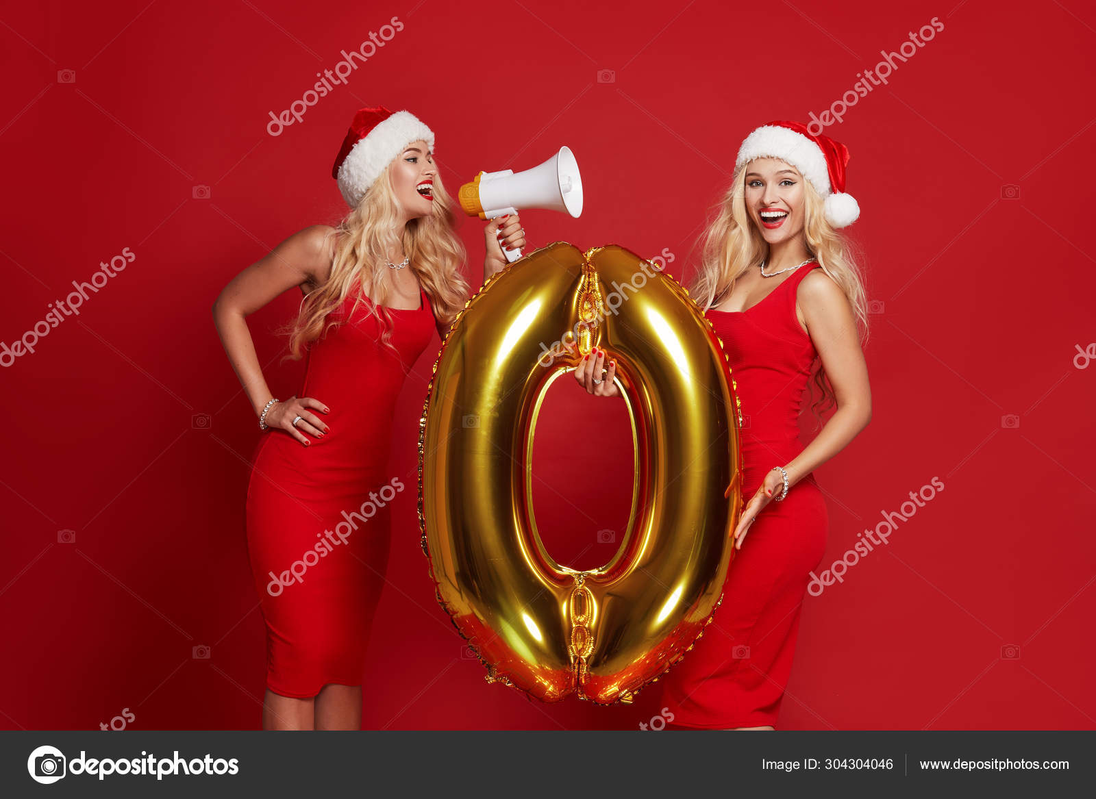 Festive Christmas Loans Installments Zero Percent Twin Young Women
