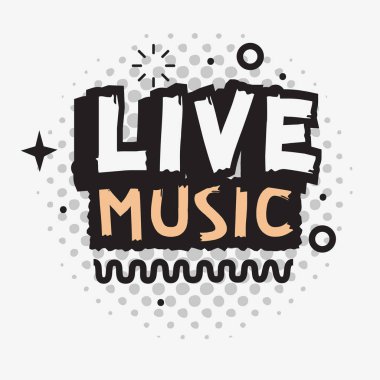 Canlı müzik konser vektör tipte tasarım.