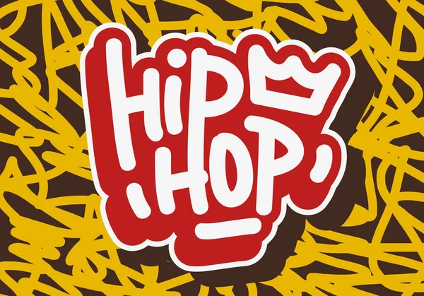 Hip Hop Tag Graffiti Estilo Label Lettering. Imagem vetorial . —  Vetores de Stock