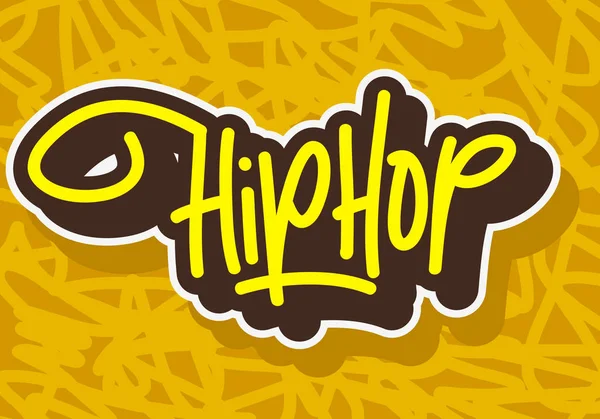Hip Hop Tag Graffiti Estilo Label Lettering. Imagem vetorial . —  Vetores de Stock