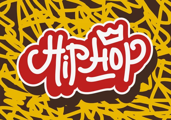 Hip Hop Tag Graffiti stílus címke betűkkel. Vektor kép. — Stock Vector