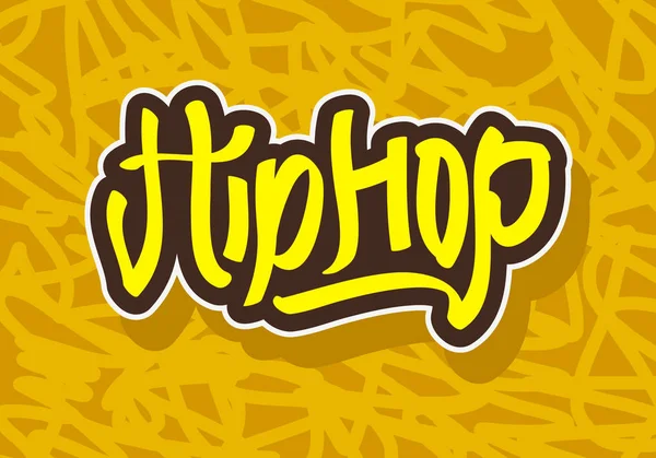 Hip Hop Tag Graffiti Estilo Etiqueta Letras. Imagen vectorial . — Vector de stock