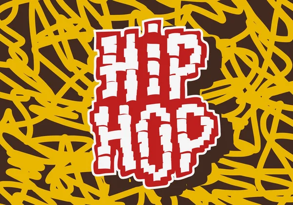 Hip Hop Label Lettering Type Design. Imagen vectorial . — Vector de stock