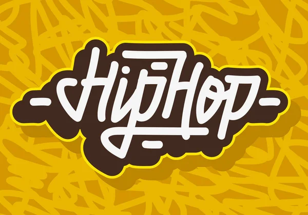 Hip-hop címke betűkkel típus kialakítása. Vektor kép. — Stock Vector