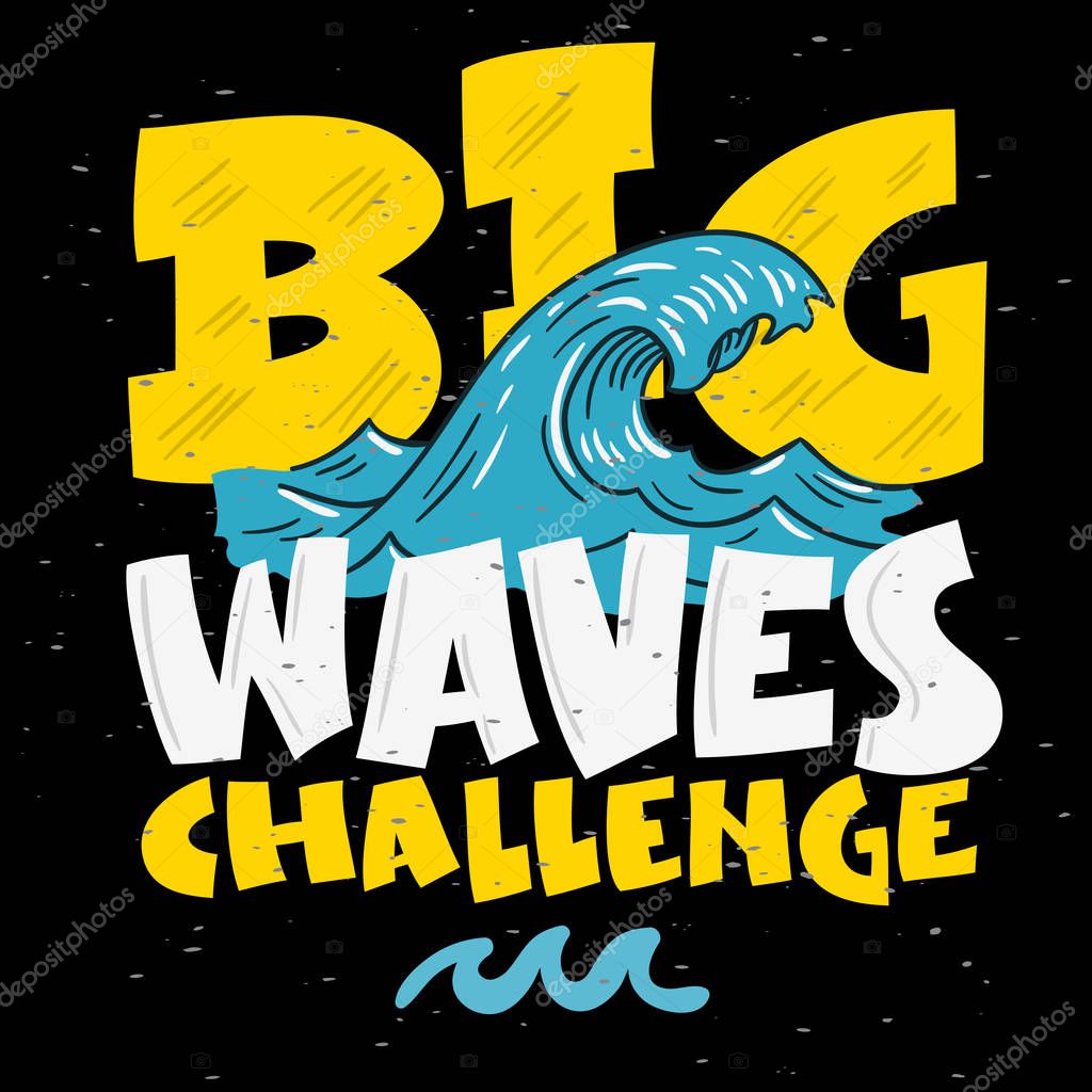 Surfing Surf Sign Label for Promotion Ads t shirt or sticker Poster Flyer Design Vector Image