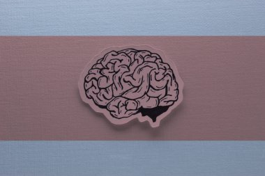 Mürekkeplenmiş kağıt düzenlenen sanat insan beyni el çekilmiş 