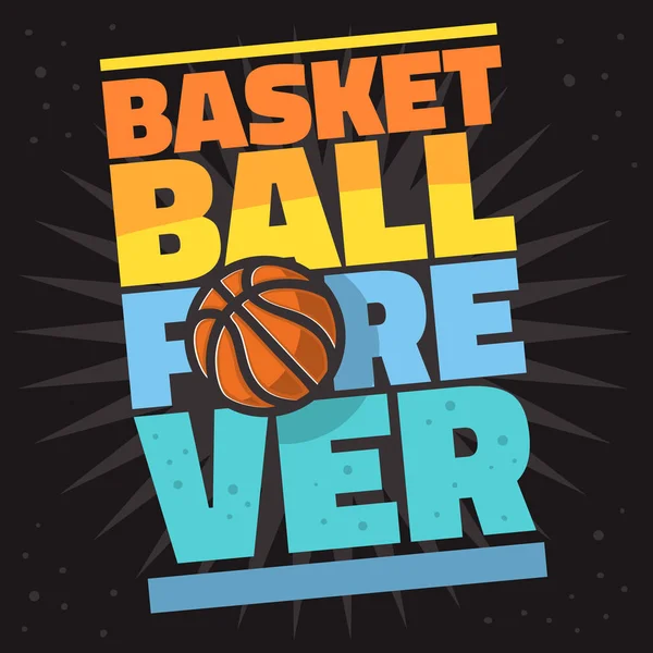 Basketbal s motivem Slogan T Shirt Tisk Design vektorové grafiky — Stockový vektor