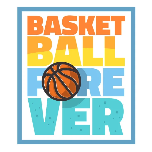 Basketbol temalı sloganı T gömlek baskı tasarımı vektör grafiği — Stok Vektör