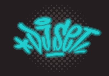 Canlı müzik konser Dj Set parti elle çizilmiş fırça hat türü tasarım vektör grafik yazı ile ilgili.