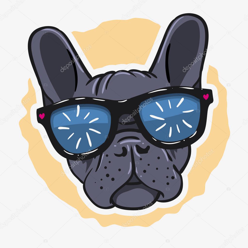 French Bulldog Graphics For Tee Print t shirt Vector Media.