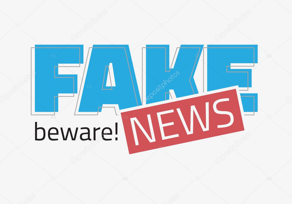 Fake News Typographic Design On A White Background Vector Media
