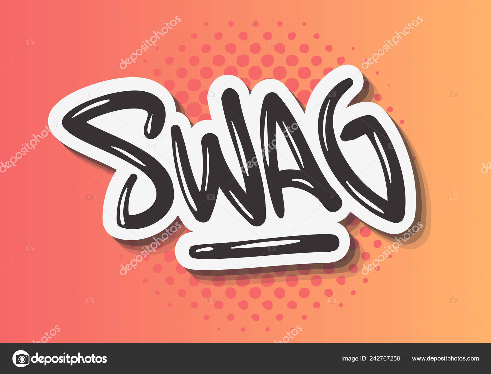 Swag Label Sign Logo Hand Drawn Brush Lettering Calligraphy Type Design  Graffiti Tag Style Vector Graphic Stock Vector by ©Anton345 242767258