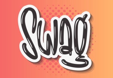 Yağma etiket işareti Logo elle çizilmiş fırça yazı hat türü tasarım grafiti etiketi stil vektör grafik