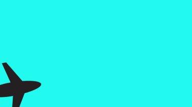 Uçak Shlhouette Uçan Hareket Tasarımı.