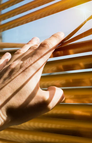 El açılış kaburgalar bir parmak ile Venedik güneşlik