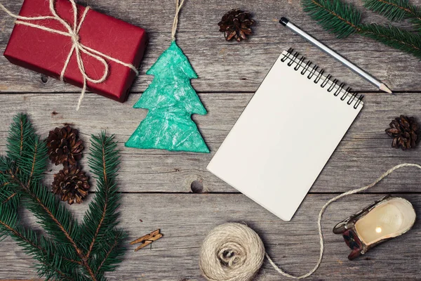 Noel dekorasyon ahşap tablo kopya alanı