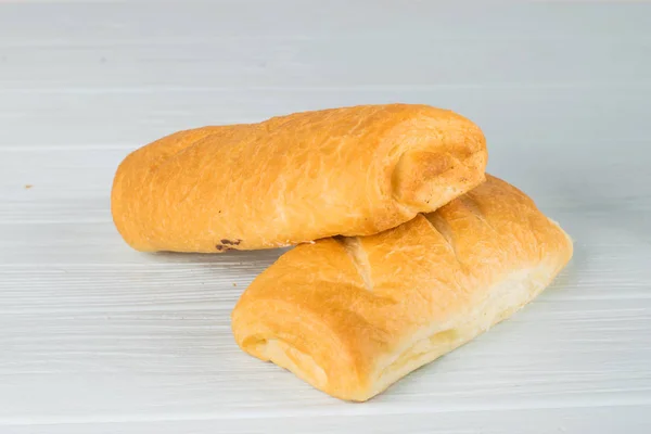 Homemade bread - ciabatta on a light background. — Stock Photo, Image