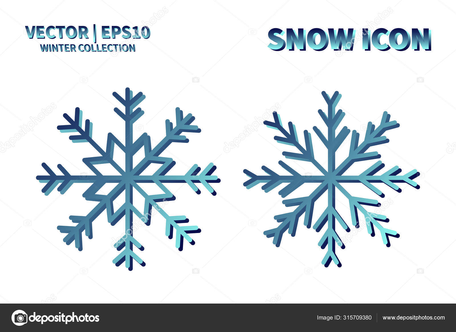 Ensemble Icones Vectorielles Flocon Neige Collection Elements Flocons Neige Noel Image Vectorielle Par Timazhurba C Illustration