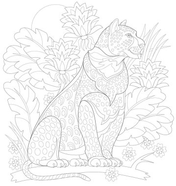 ✓ black panther coloring free vector eps, cdr, ai, svg ...