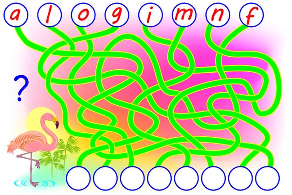 Logica Puzzelspel Voor Studie Engels Moeten Juiste Plaatsen Vinden Voor — Stockvector