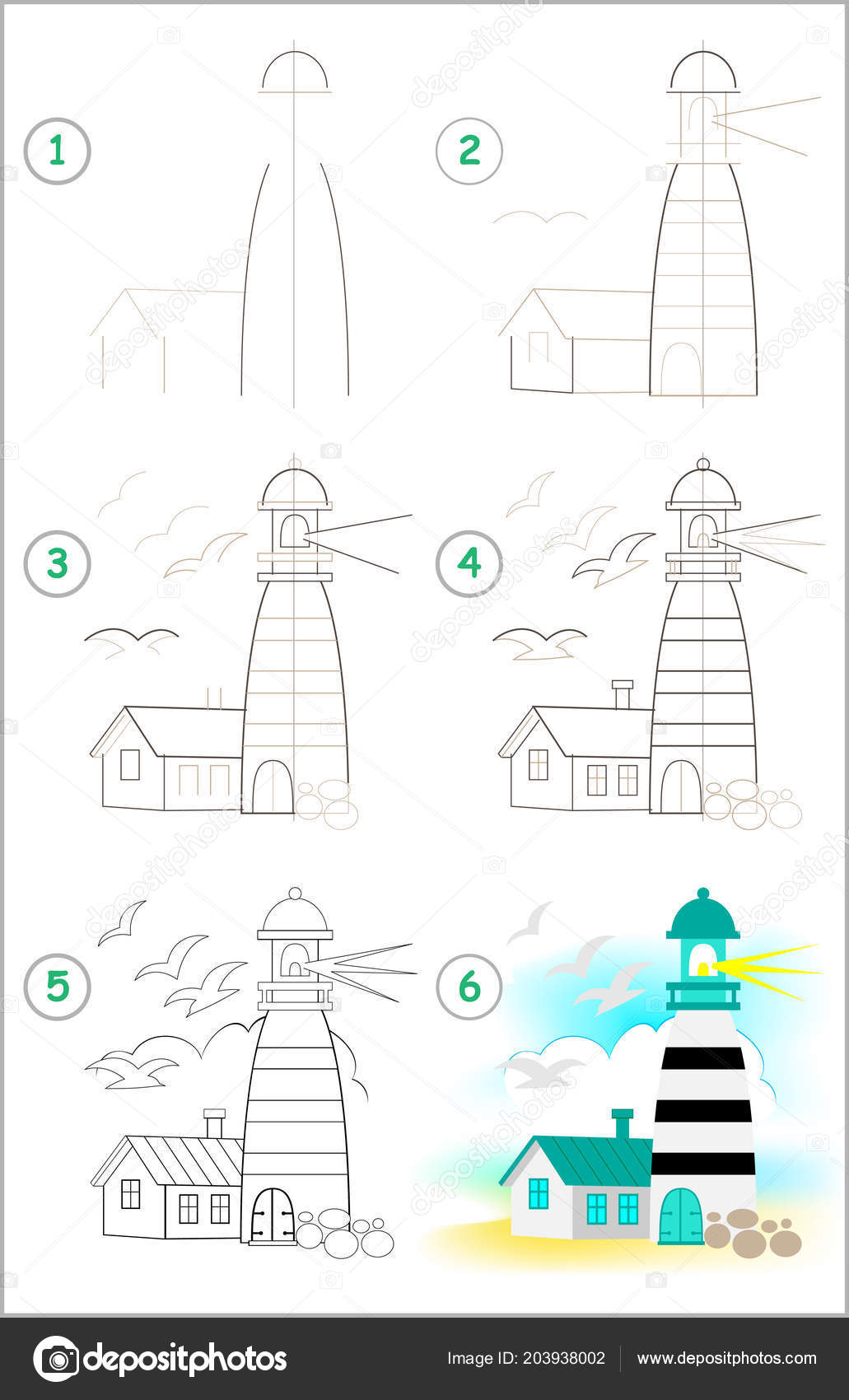 Featured image of post Cartoon Lighthouse Drawing For Kids : Today, learning how to draw a cartoon toucan!